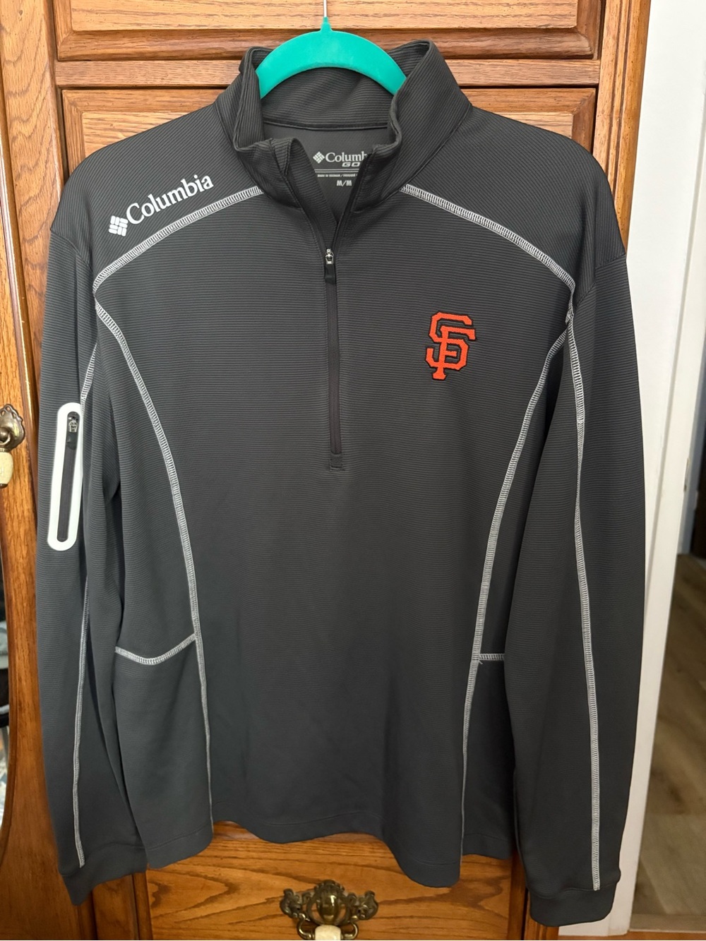 Columbia Golf San Francisco Giants Black 1/4 Zip Pullover